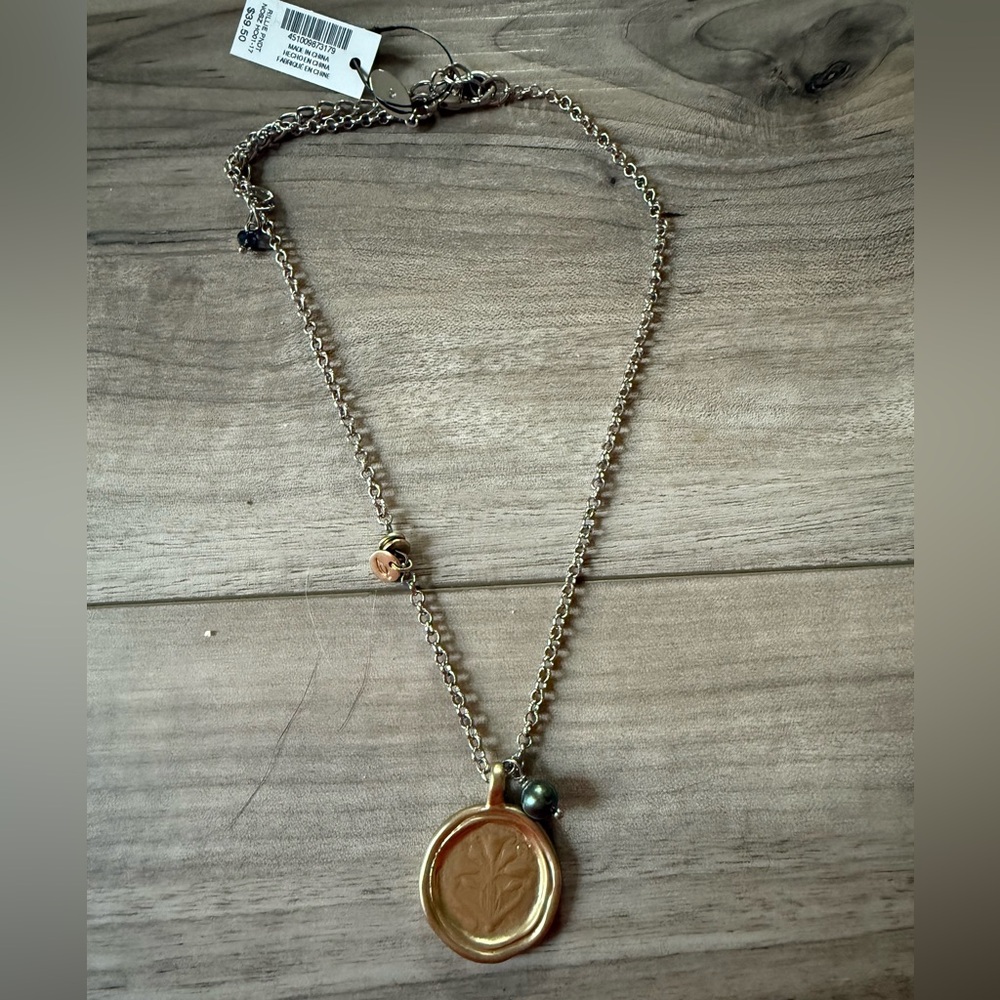 Chico’s Gold Vintage Coin Pendant Necklace